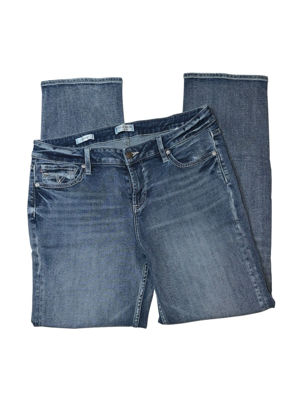 Vigoss Women's Medium Blue Straight Leg Jeans